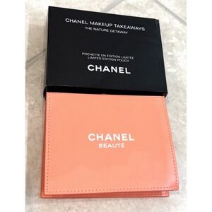 NEW CHANEL Nature Getaway LIMITED‎ EDITION Makeup Pouch Clutch ONLY 6"x5"x1.5"